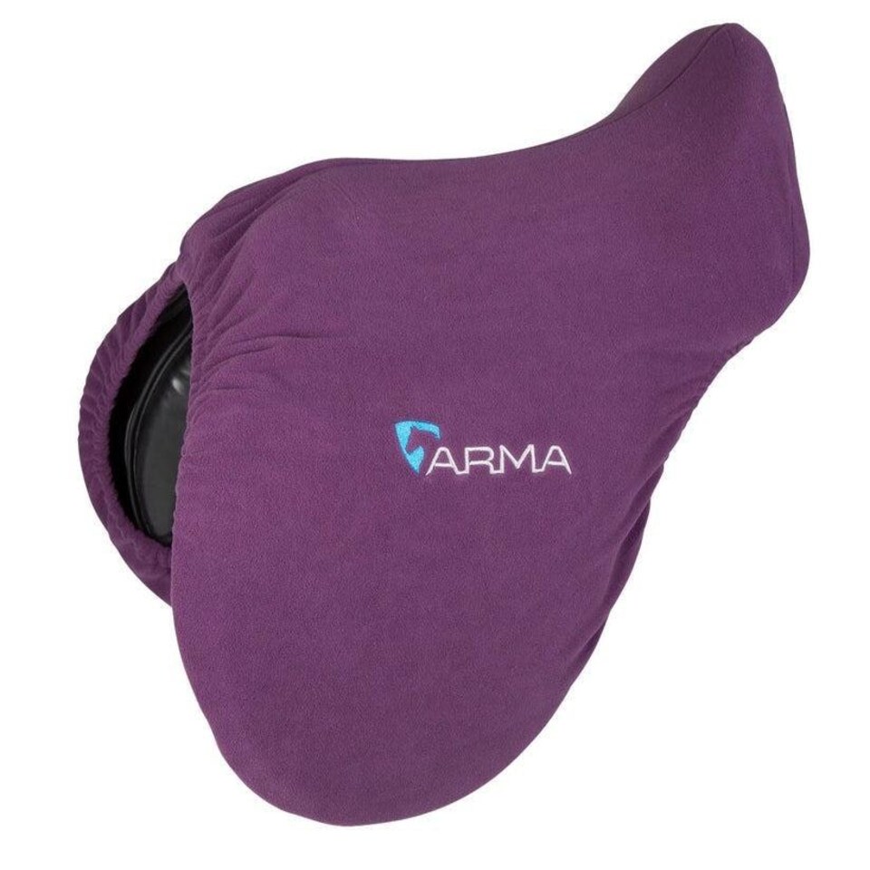 image 1 of Shires ARMA Fleece Saddle Cover Purple | Size: 14-16.5
Colour: Plum