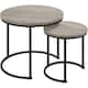 image 1 of Yaheetech Round Nesting End Table Set with Metal Base Grey