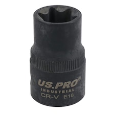 E18 Female Impacted Impact Torx Star E Socket 1/2in Drive Shallow