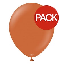 Kalisan Retro Latex Balloons (Pack of 50) - Rust Orange - One Size Orange