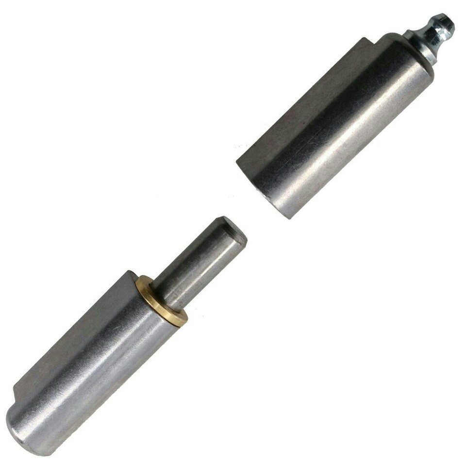 image 1 of 4 PACK Lift Off Bullet Hinge with Grease Nipple Weld On 15x100mm Door Silver