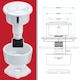 image 2 of SPARES2GO Universal Toilet Cistern Dual Flush Push Button Kit for 20mm 40mm 50mm 60mm Lid Hole (Gloss White)