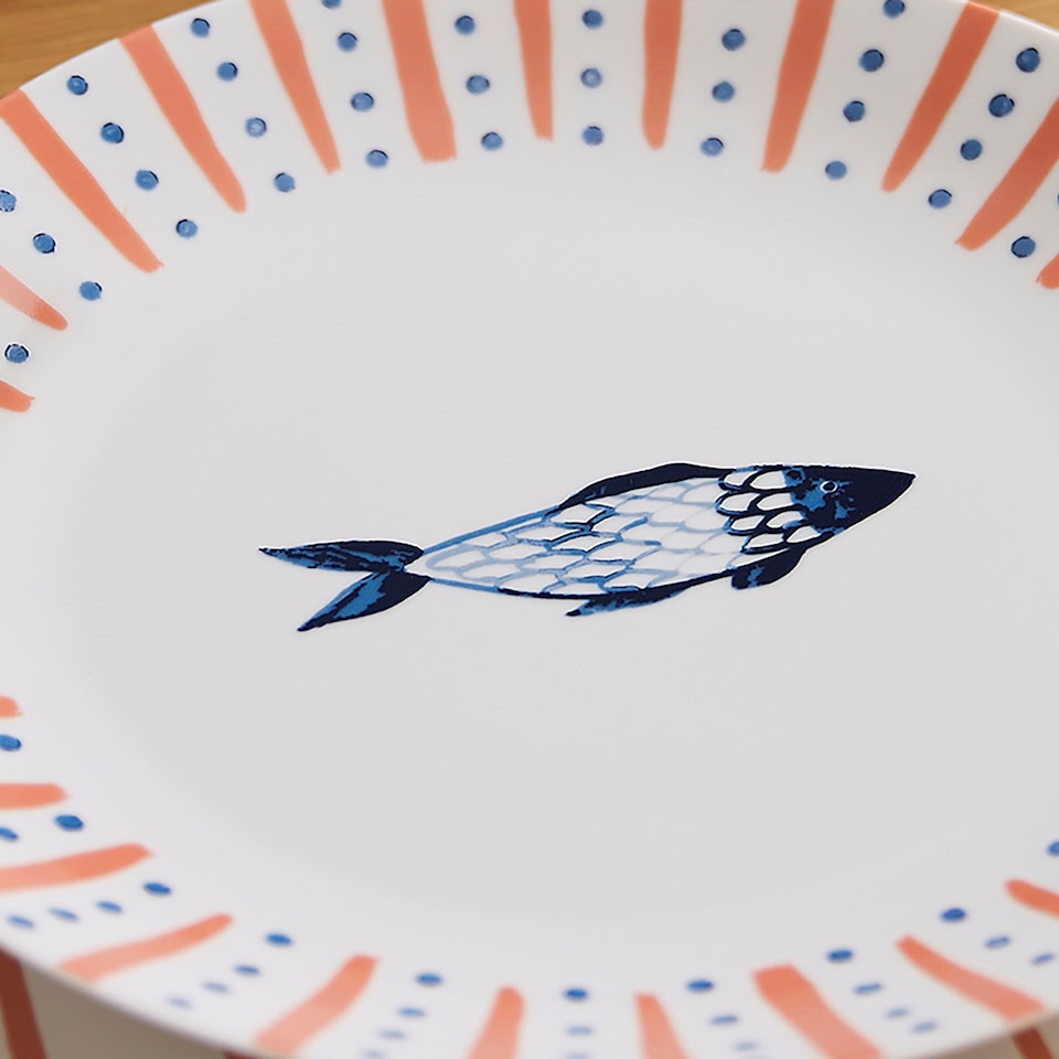 image 1 of Ulster Weavers Catch of the Day Dinner Plate - Porcelain Multi