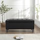 image 2 of Home Republic Faux Leather Storage Ottoman Bench - 92cm x 40cm Grey