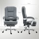image 3 of HOMCOM Office Chair with 6-point Massage and Heat, Fabric Computer Desk Chair with Reclining Backrest, High Back, Height Adjustable, Swivel Wheels, Footrest, Remote, for Home, Grey