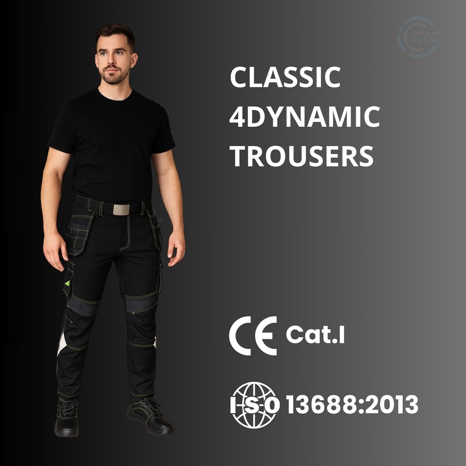 image 1 of Artmas Classic4Dynamic Softshell Work Trousers  4-Way Stretch  10 Pockets (44/46 Inch - 62 EU)