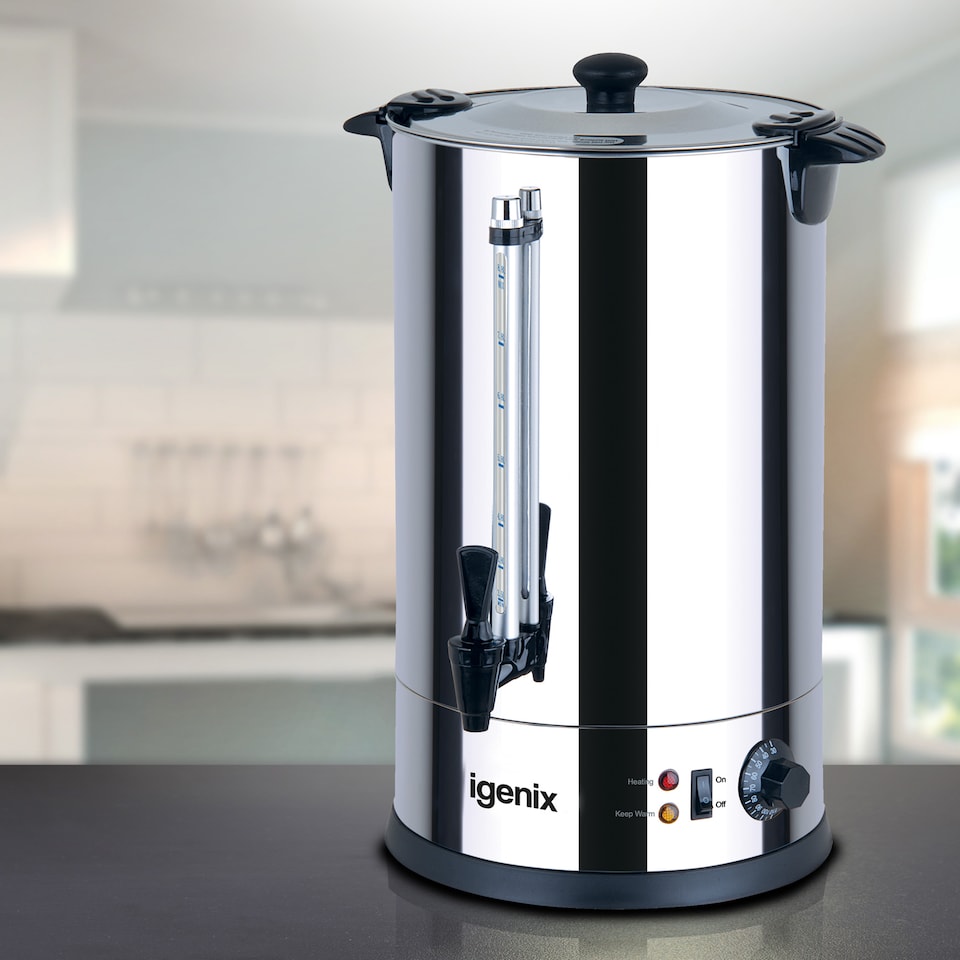 image 1 of Igenix IG4008 Catering Urn & Hot Water Boiler, 8 Litre