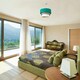 image 3 of ValueLights Aztec 3 Tier Teal Fabric Ceiling Light Shade Blue