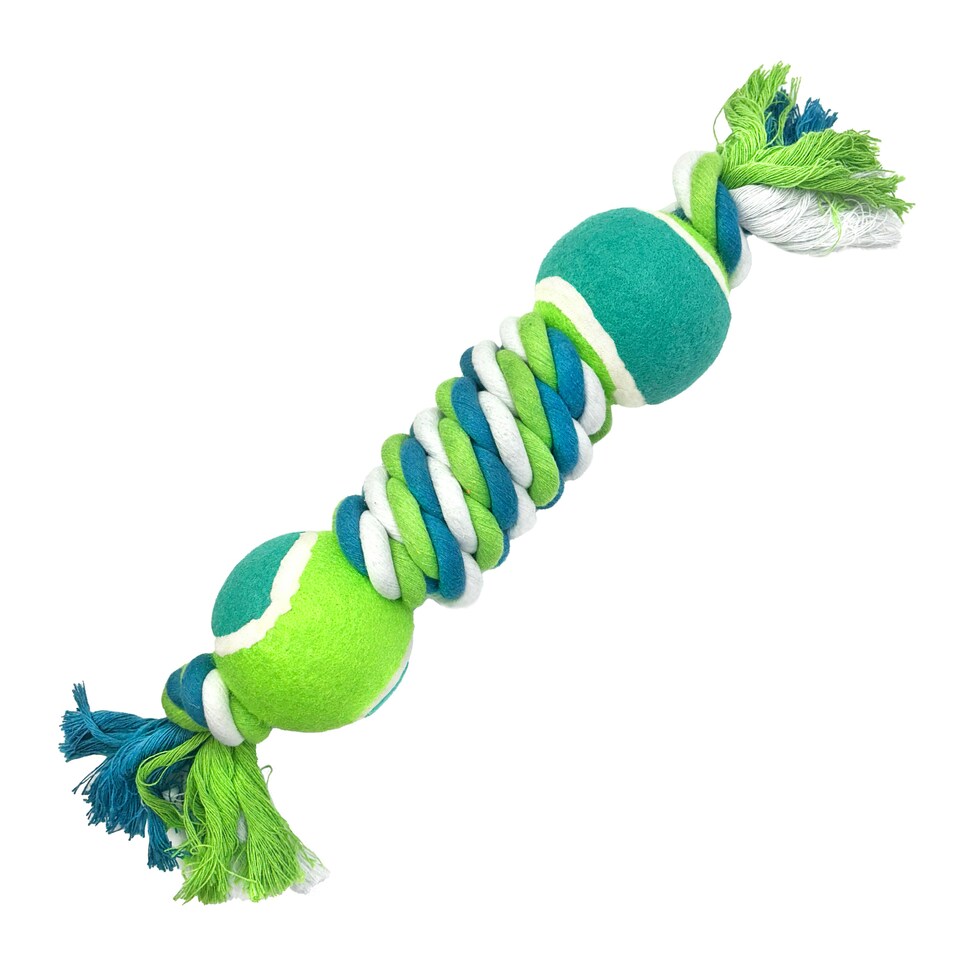 image 1 of HugglePets Tennis Ball Dumbell Dog Toy
