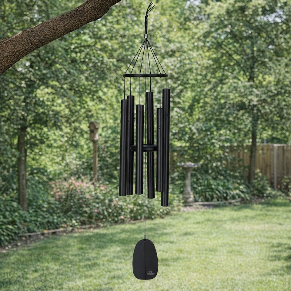 image 1 of Woodstock Windchimes Bells of Paradise - Medium Black