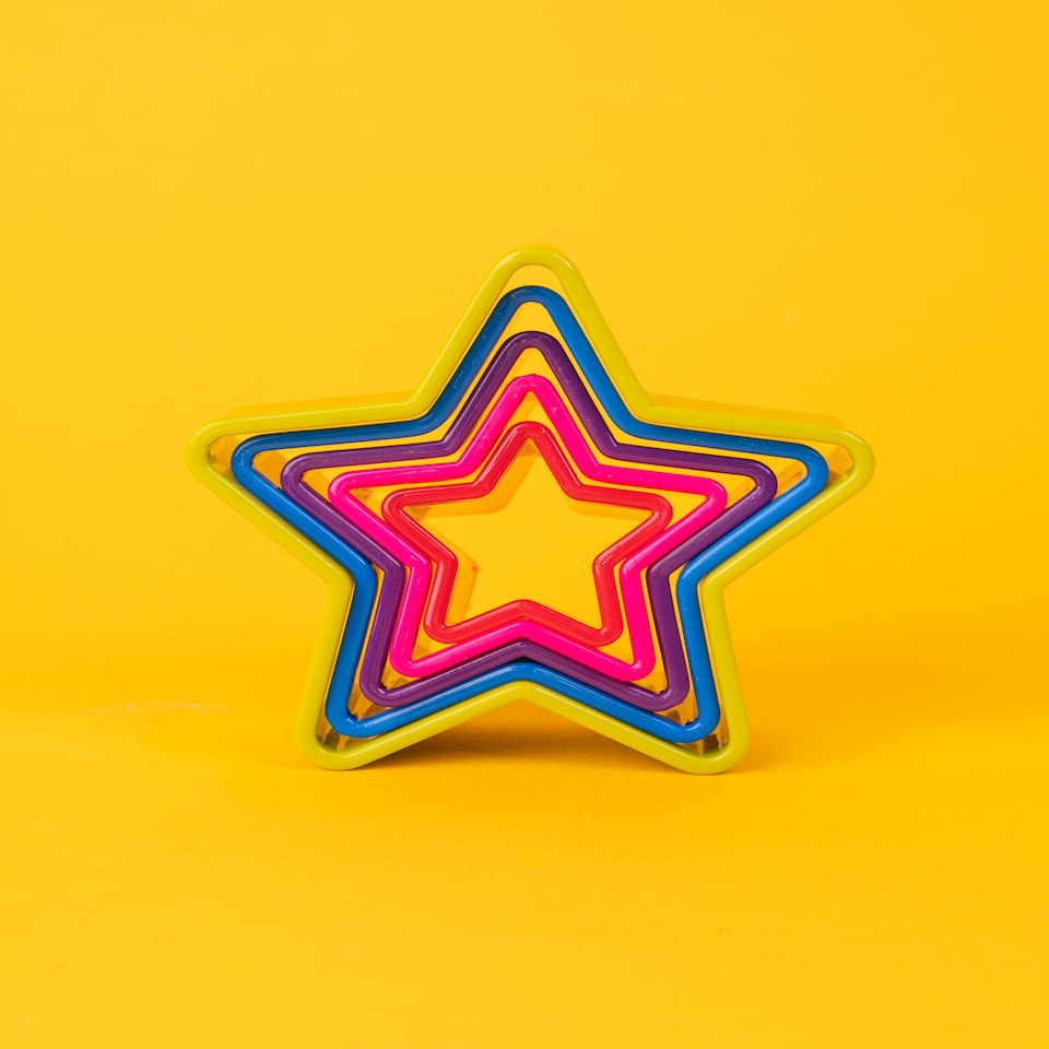 image 1 of Colourworks Star Shaped Cookie Cutters Set of 5