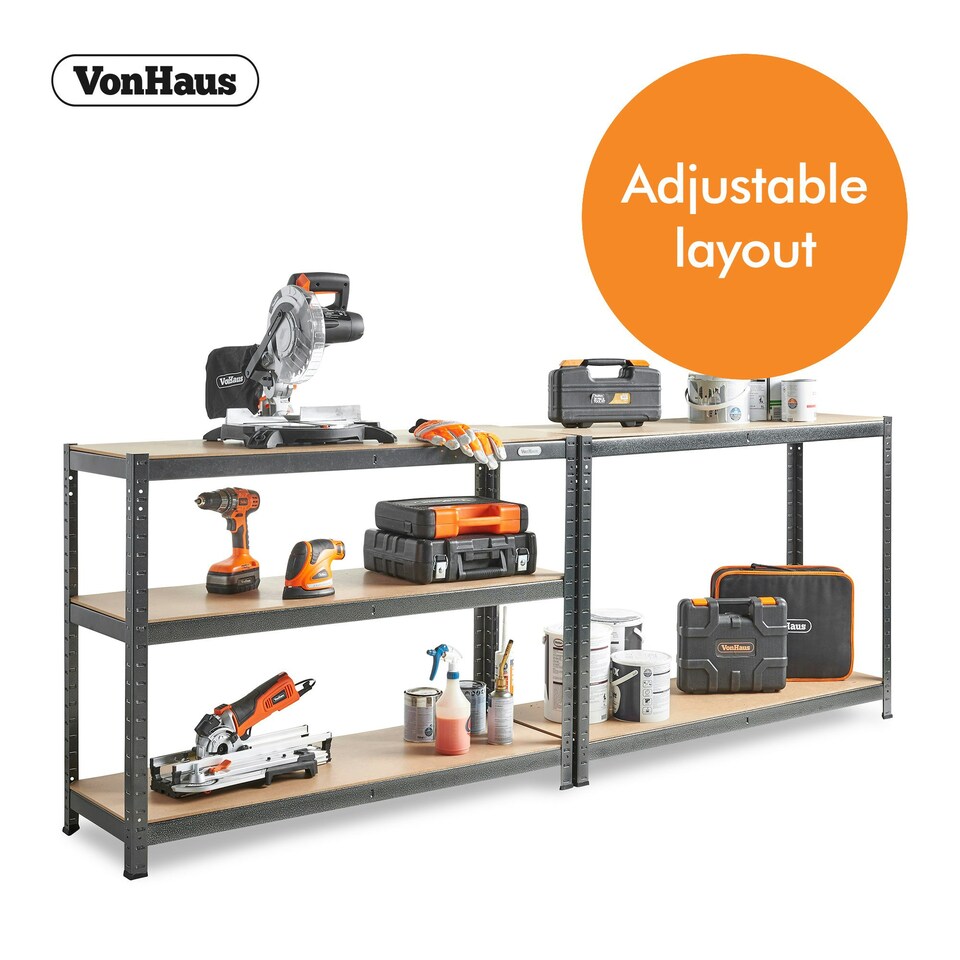 image 1 of VonHaus 5 Tier Garage Shelving Units with 1325KG Capacity