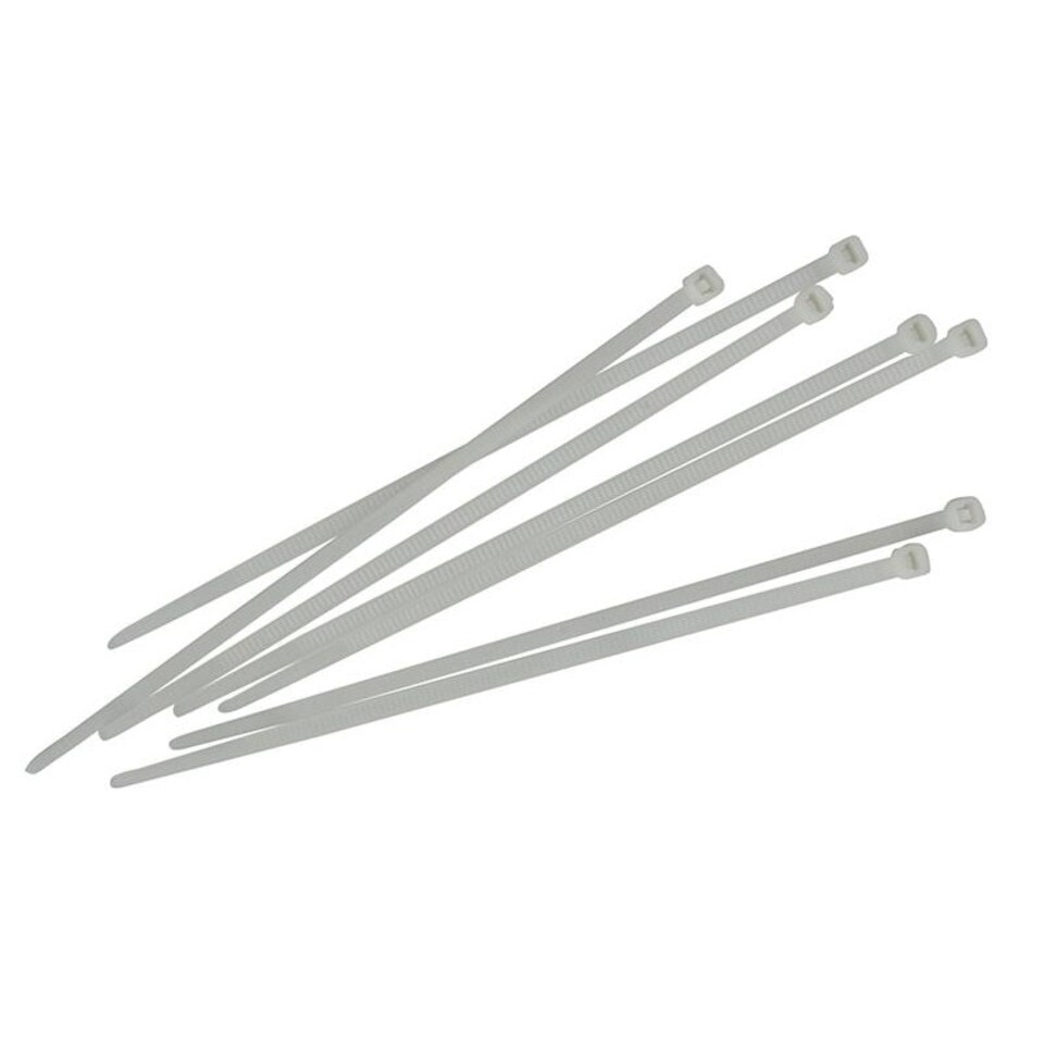 Faithfull Cable Ties - White - (100) White 300mm X 3.6mm