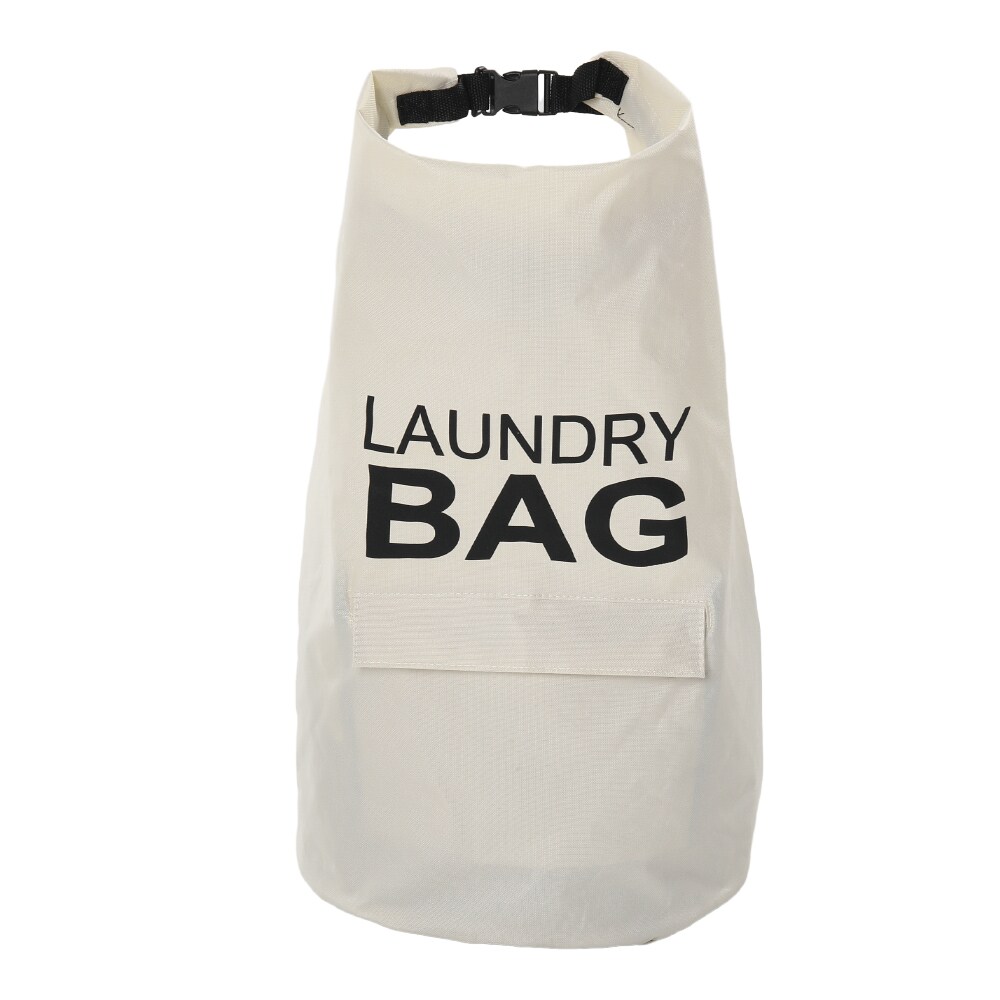 Living and Home Adjustable Straps Laundry Backpack Bag, Portable Storage Clothes Bag | White