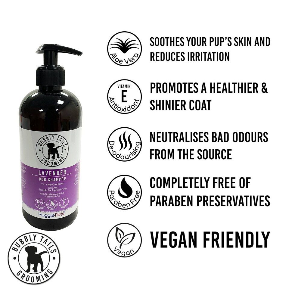 image 1 of HugglePets Bubbly Tails Dog Shampoo - Lavender