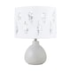 image 1 of Tuscan - White Ceramic Lamp with White Fern Shade White | White