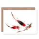 image 1 of Japanese Koi Fish Red Art Blank Just to Say Card