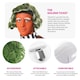 image 2 of Factory Worker Accessory Set - Wig, Face Paint, Gloves, Braces & Eyebrows Green | One Size