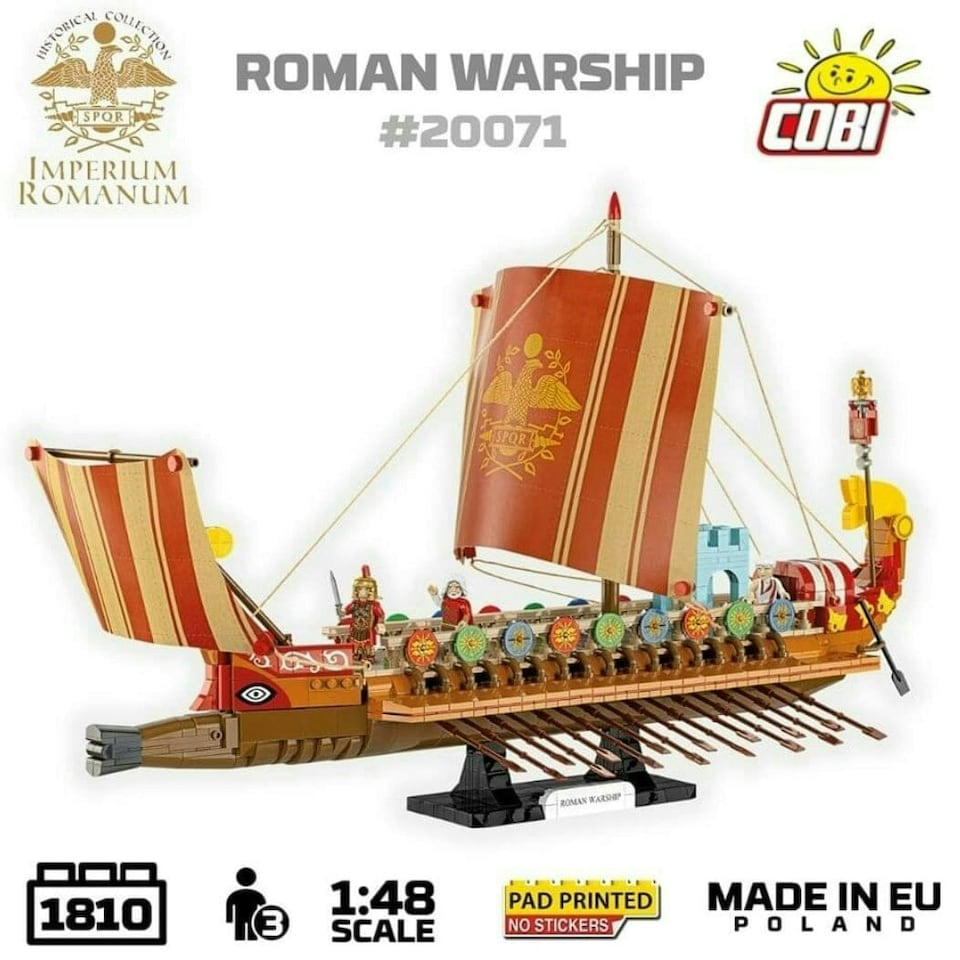 image 1 of Roman warship brick model - COBI 20071 - 1710 bricks