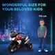 image 6 of HOMCOM Kids Electric Motorcycle Ride On Toy, 6V Battery, Music, Horn, Lights