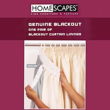 Homescapes Blackout Curtain Lining Pair 3-Pass Coating - 64 x 52 Inches | Grey | Grey