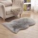 image 2 of Living and Home Irregular Shaped Super Soft Shaggy Area Rug, Grey, 90x60cm
