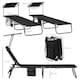 image 7 of Outsunny 2 Piece Folding Sun Loungers with Adjustable Backrest, Sunshade, Black