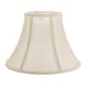 image 1 of Traditional Empire Shaped 12 Inch Lamp Shade in Rich Silky Cream Cotton Fabric | Cream