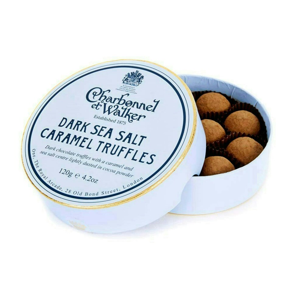 image 1 of Johnnie Walker Black Label Whisky And Dark Sea Salt Charbonnel Chocolates Box 70cl 40% abv
