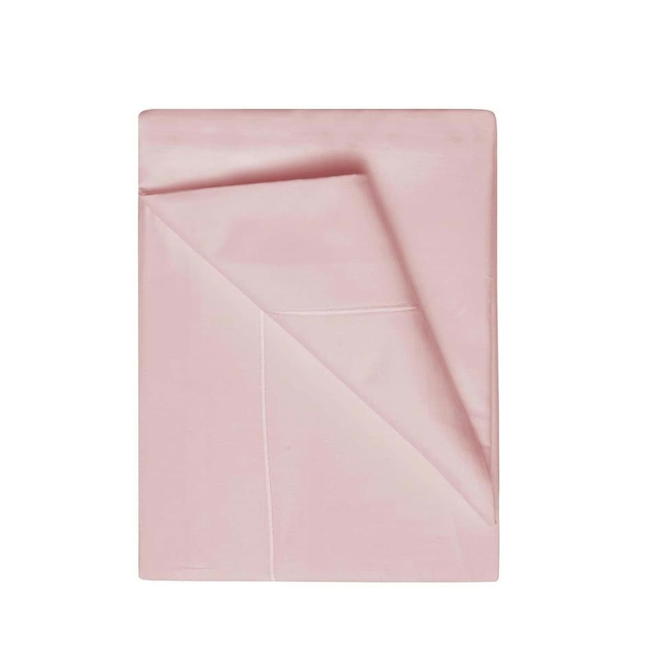 image 1 of Belledorm 400 Thread Count Egyptian Cotton Flat Sheet - Blush - Superking