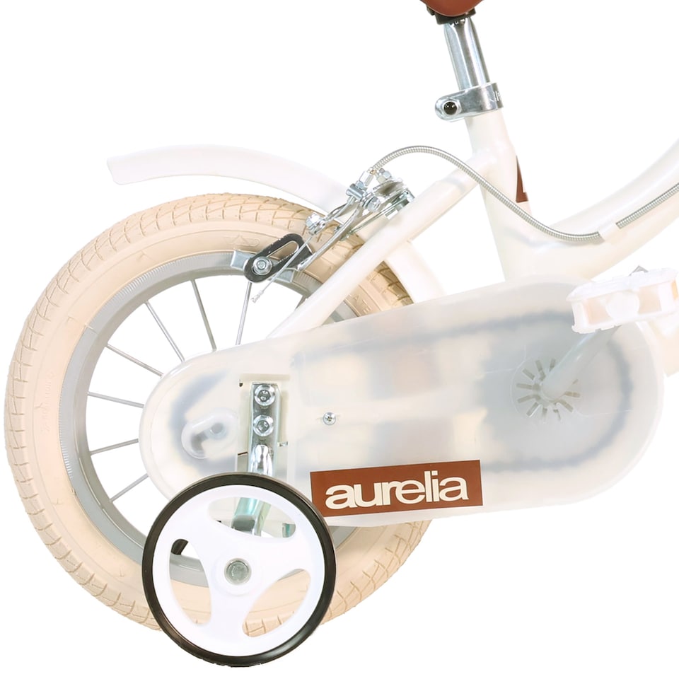 image 1 of Retro 12" Kids Bicycle - White Classic Vintage Style Bike for Children