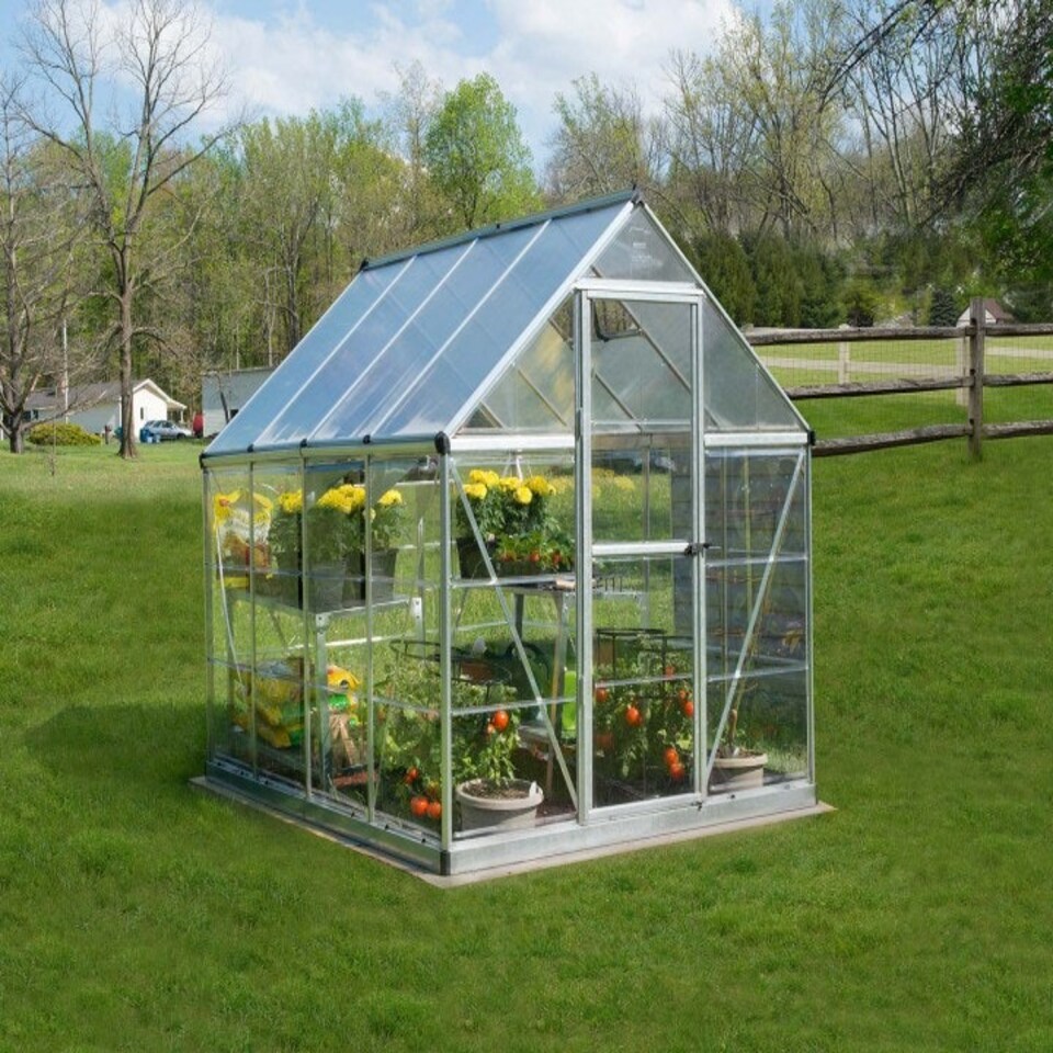 image 1 of Greenhouse Hybrid 6X10- Polycarbonate - L306 x W185 x H208 - Silver