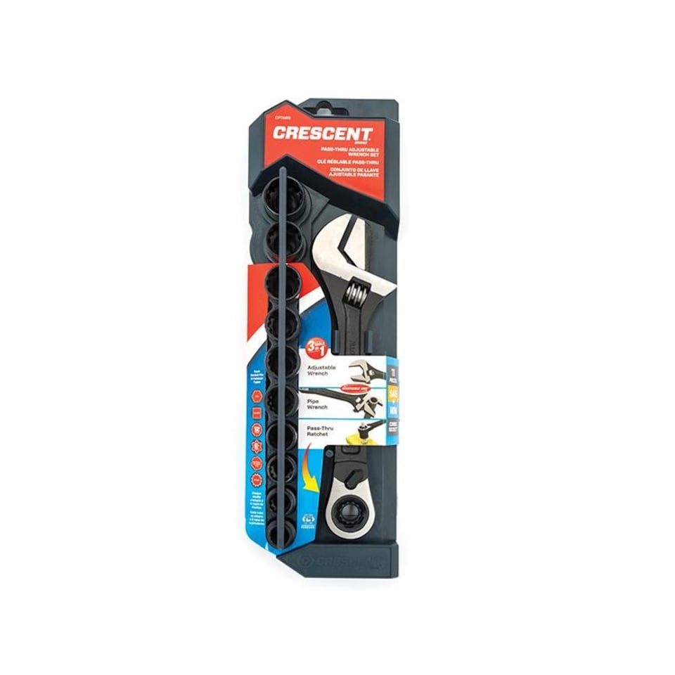 image 1 of Crescent X6 Pass-thru Adjustable Wrench Set, 11 Piece | Multi | Multi Colour | One Size | 1