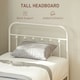 image 8 of HOMCOM 3ft Metal Single Platform Bed Frame w/ Underbed Storage Headboard White