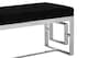 image 5 of Orsina Black Velvet Tufted Bench With Silver Stainless Steel Frame, Contemporary Button Tufted Accent Bench