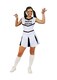 image 1 of White Cheerleader Fancy Dress Costume | White | 2XL