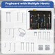 image 2 of COSTWAY Workbench 290KG Work Table w/2 PCS Pegboard-Black