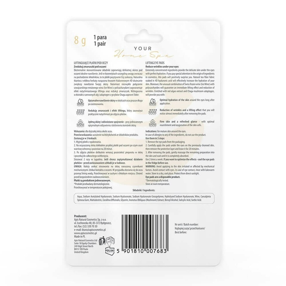 image 1 of Apis Lifting Eye Pads 1pair