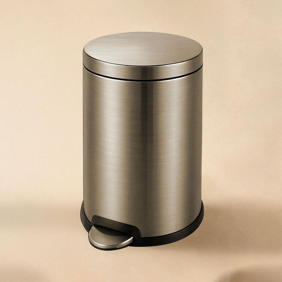 image 1 of COSMIC Waste Bin 20L, Pedal, Soft-close, Matt Black, Architect Collection