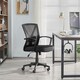 image 2 of Yaheetech Adjustable Computer Chair Study Chair with Mid Back Black
