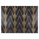 image 1 of Gold Geometreic Lines Glass Chopping Board | Multi