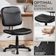 image 4 of Yaheetech Adjustable Desk Chair without Arms for Office Black Black