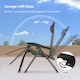 image 4 of VonHaus Set of 2 Padded Folding Zero Gravity Sun Lounger Chairs for Garden Grey