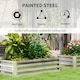image 4 of Outsunny Raised Garden Bed Elevated Planter Box for Flowers Silver | Silver | Silver | 1