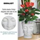 image 4 of White Oval Face Planter Head Buddha Plant Pot Indoor Pot Cover L26.5 W25 H34 cm, 8.4 ltrs Cap.