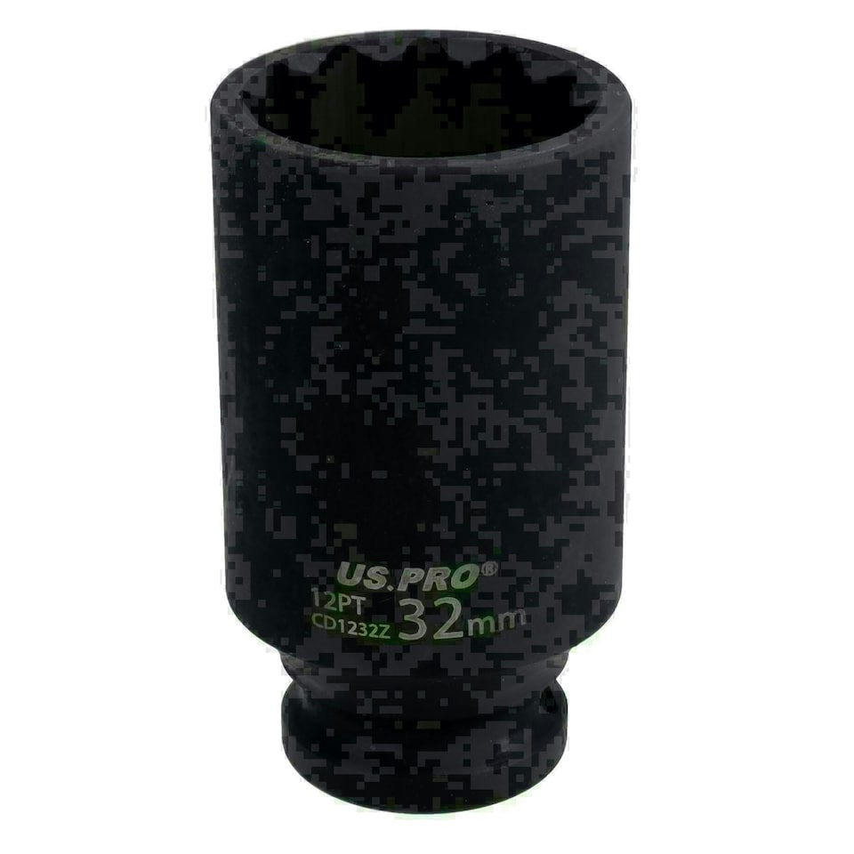 image 1 of 32mm 1/2" Drive Deep Impacted Thin Wall Walled Hub Nut Socket 12 Sided