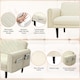 image 5 of Alivio 3-in-1 Convertible Velvet Sofa Bed with Adjustable Futon Couch (Cream)