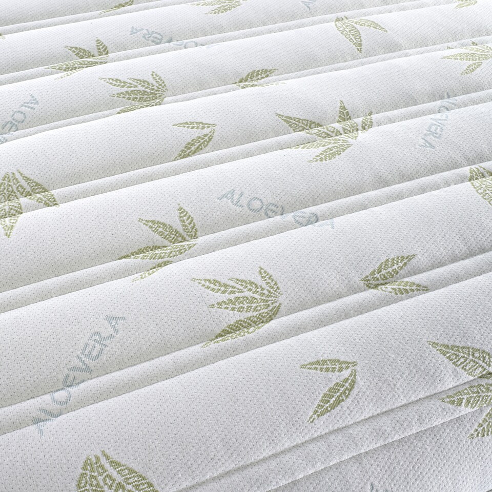 image 1 of Aloe Vera Pocket Spring Mattress with Memory Foam - Medium Firm | White | White | Small Single