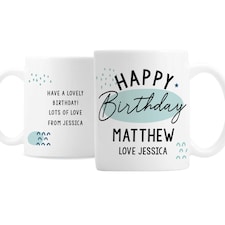 Personalised Happy Birthday Mug White