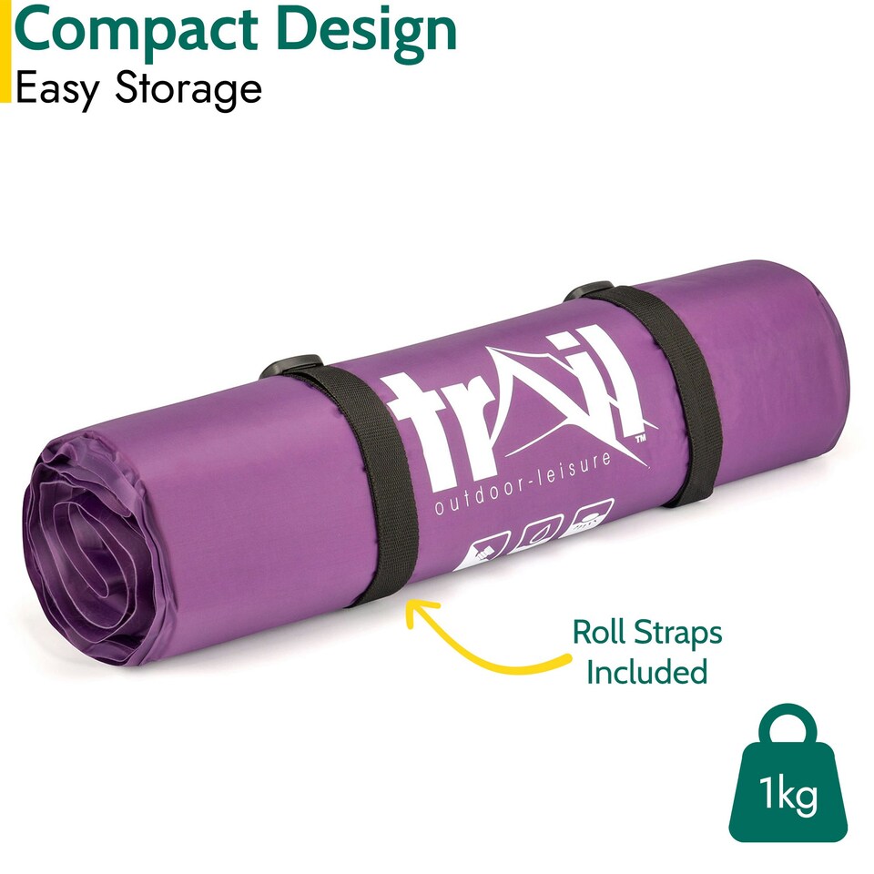 image 1 of Self Inflating Mat with Pillow - Purple